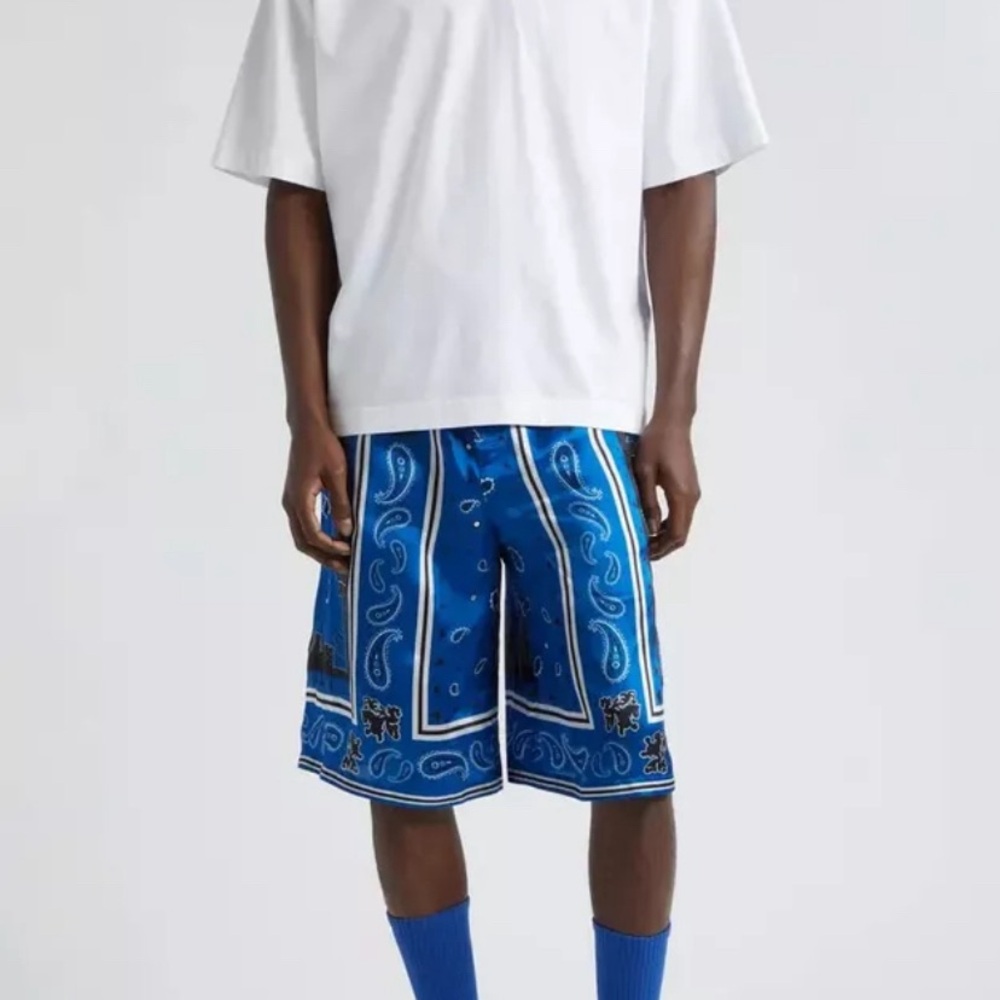 Off-White Bandana Satin Shorts